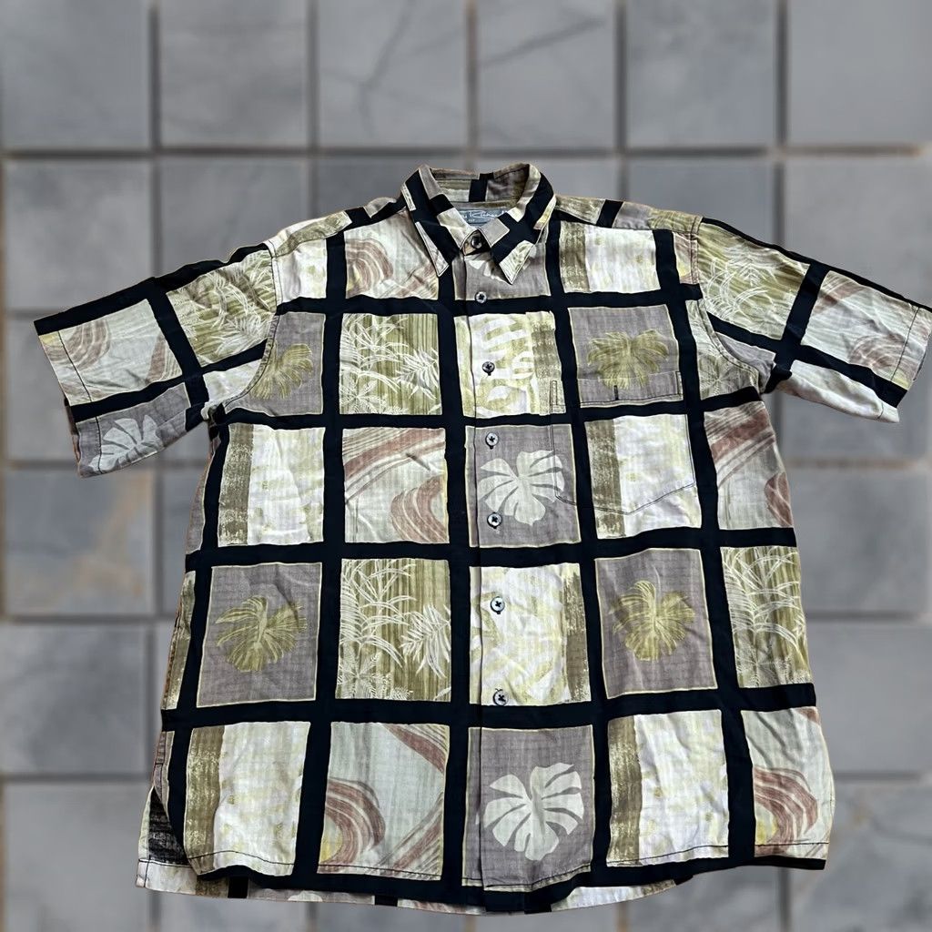 Tori Richard Tori Richard Shirt Mens Medium Brown Silk Floral Abstract Hawaiian Button Down Up Size US M / EU 48-50 / 2 - 1 Thumbnail