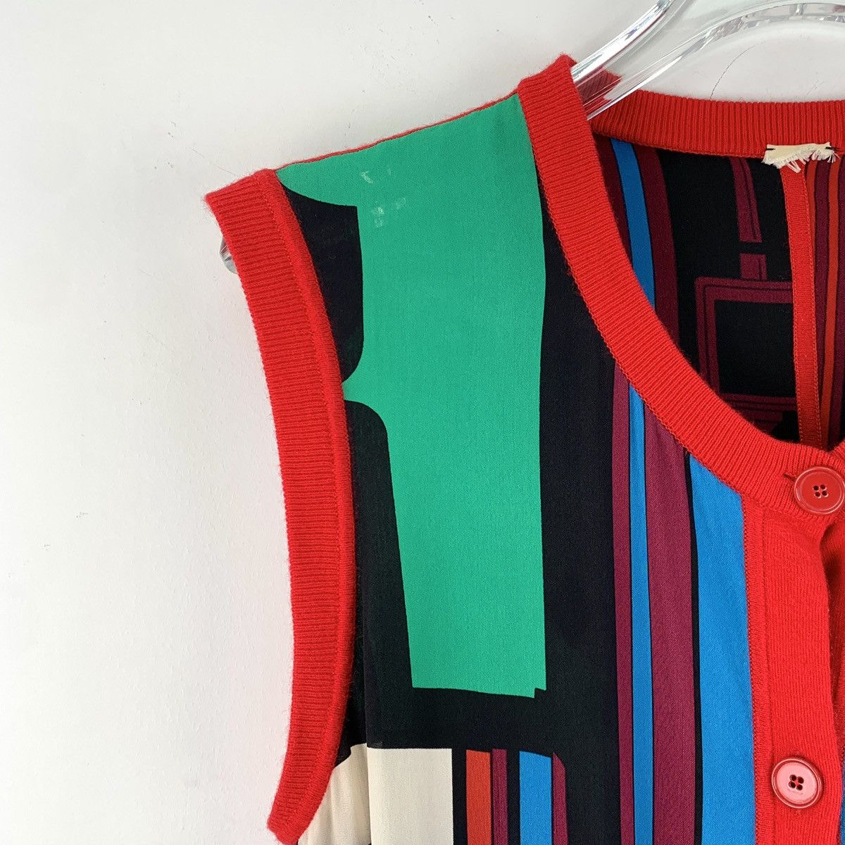 Hermes Hermes Multicolor Geometric Silk Sleeveless Knit Vest K26WX Size XXS / US 00 / IT 34 - 3 Thumbnail