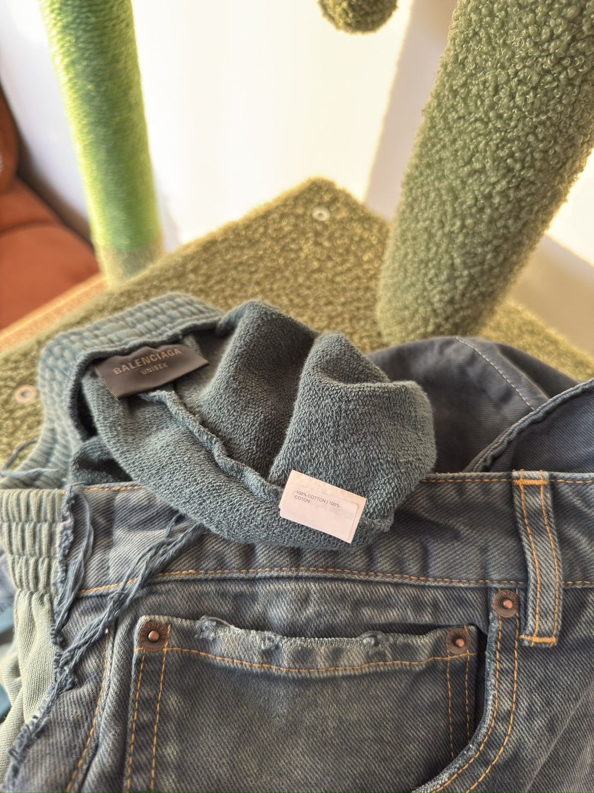 Balenciaga BALENCIAGA HYBRID SWEETPANTS DENIM Size US 33 - 16 Thumbnail