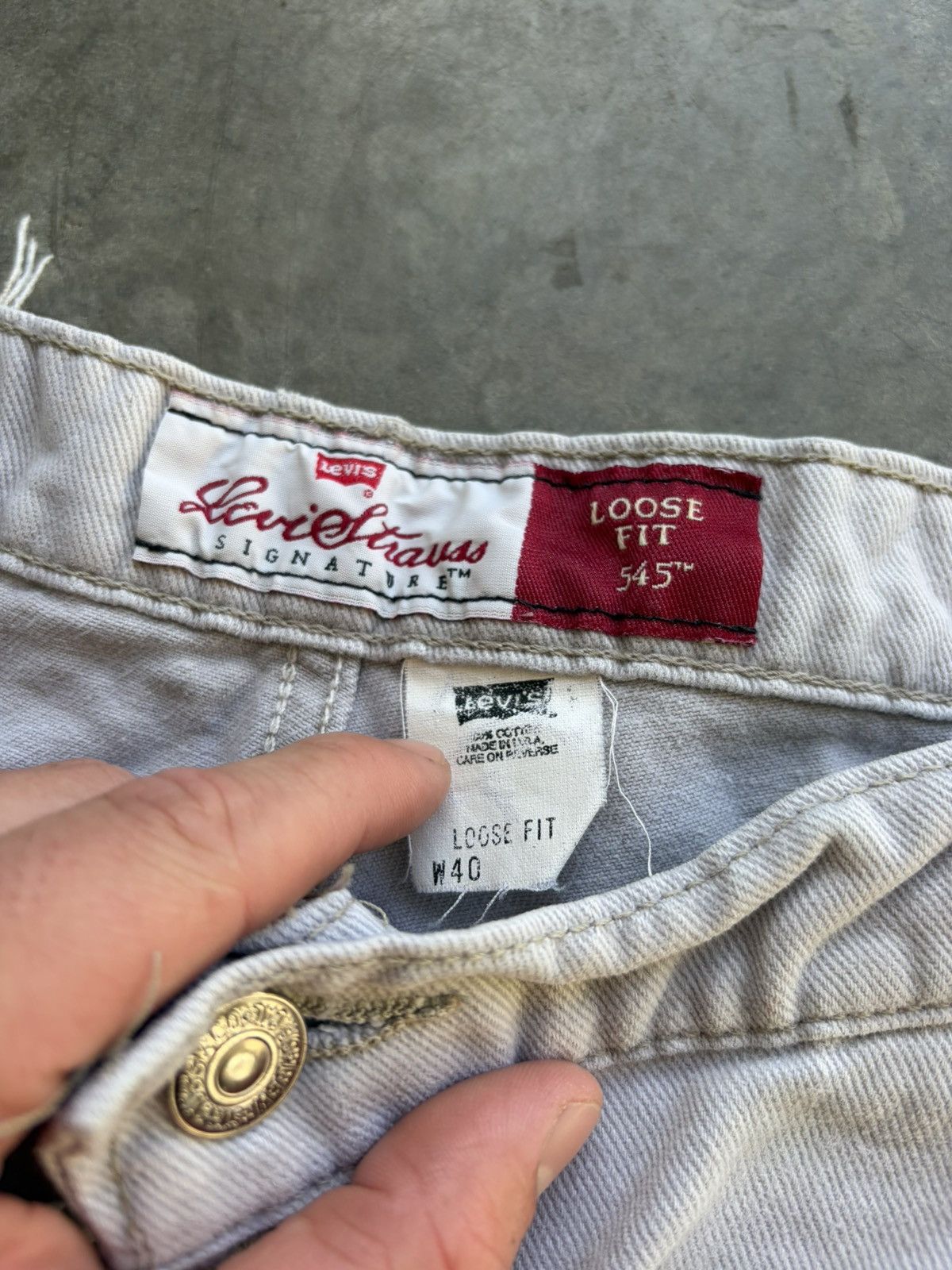 Levi's Levi’s 545 Vintage Cream Denim Shorts Jorts Skater 90s Size US 38 / EU 54 - 4 Thumbnail