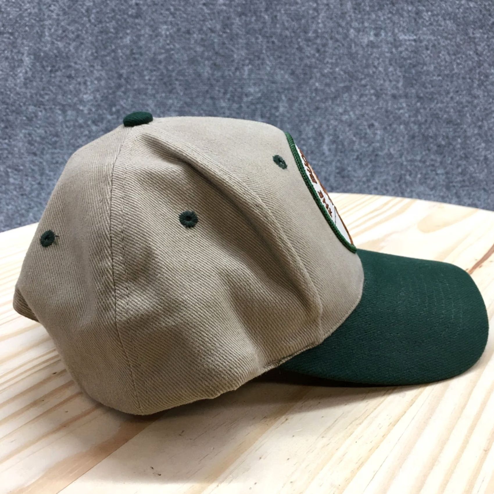 Vintage Baseball Cap Unisex Brown Green OS Adjustable Embroidered The Buck Stops Here Size ONE SIZE - 5 Thumbnail