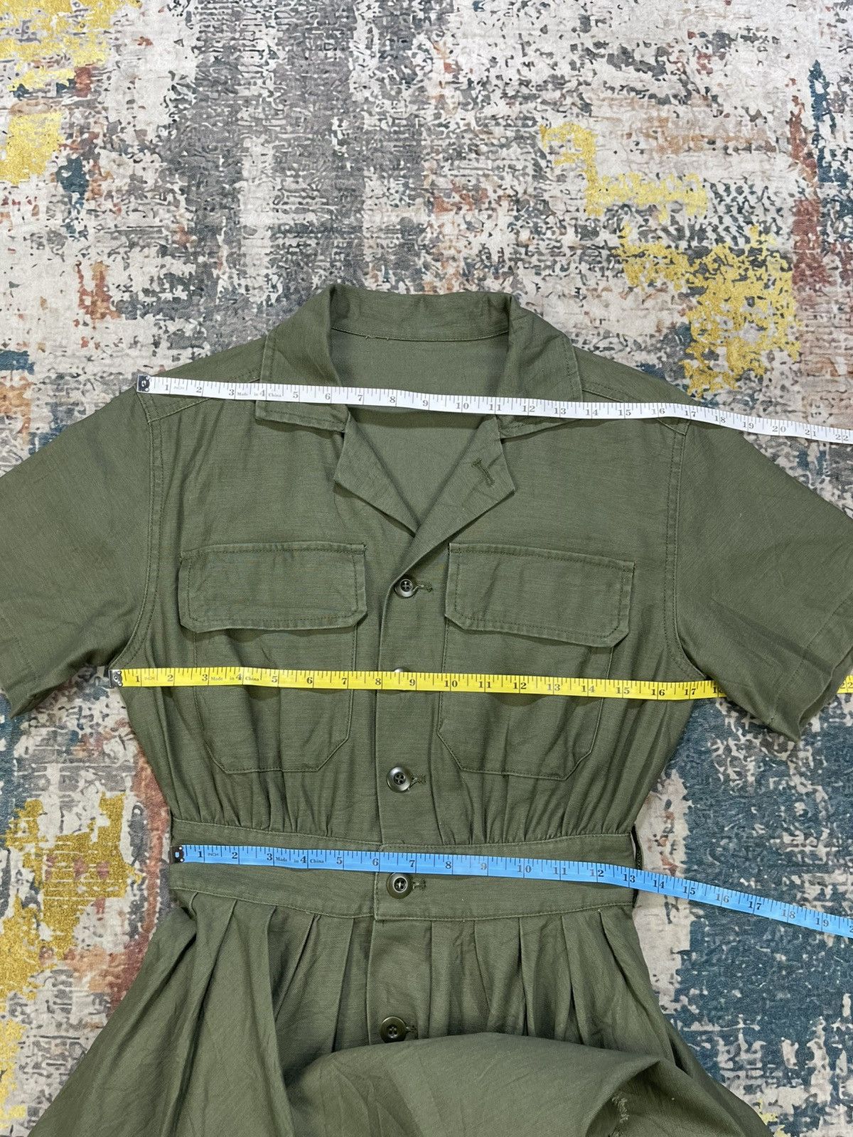 MOUSSY Azul By Moussy Olive Green Military Full Button Dress Size S / US 4 / IT 40 - 7 Thumbnail