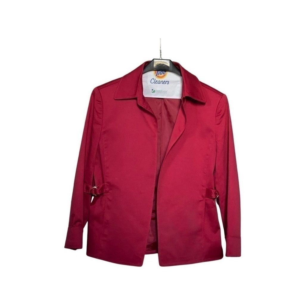 Anne Klein Anne KLEIN Red Jacket w/ Gold Ring Belt Accent. Size M / US 6-8 / IT 42-44 - 15 Thumbnail