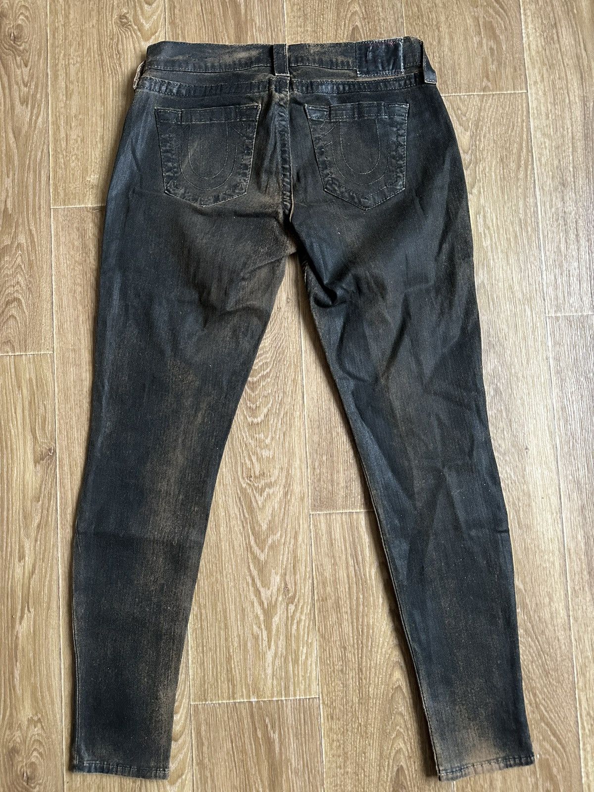 True Religion True Religion Waxed Faded Denim Jeans Size 29" - 1 Thumbnail