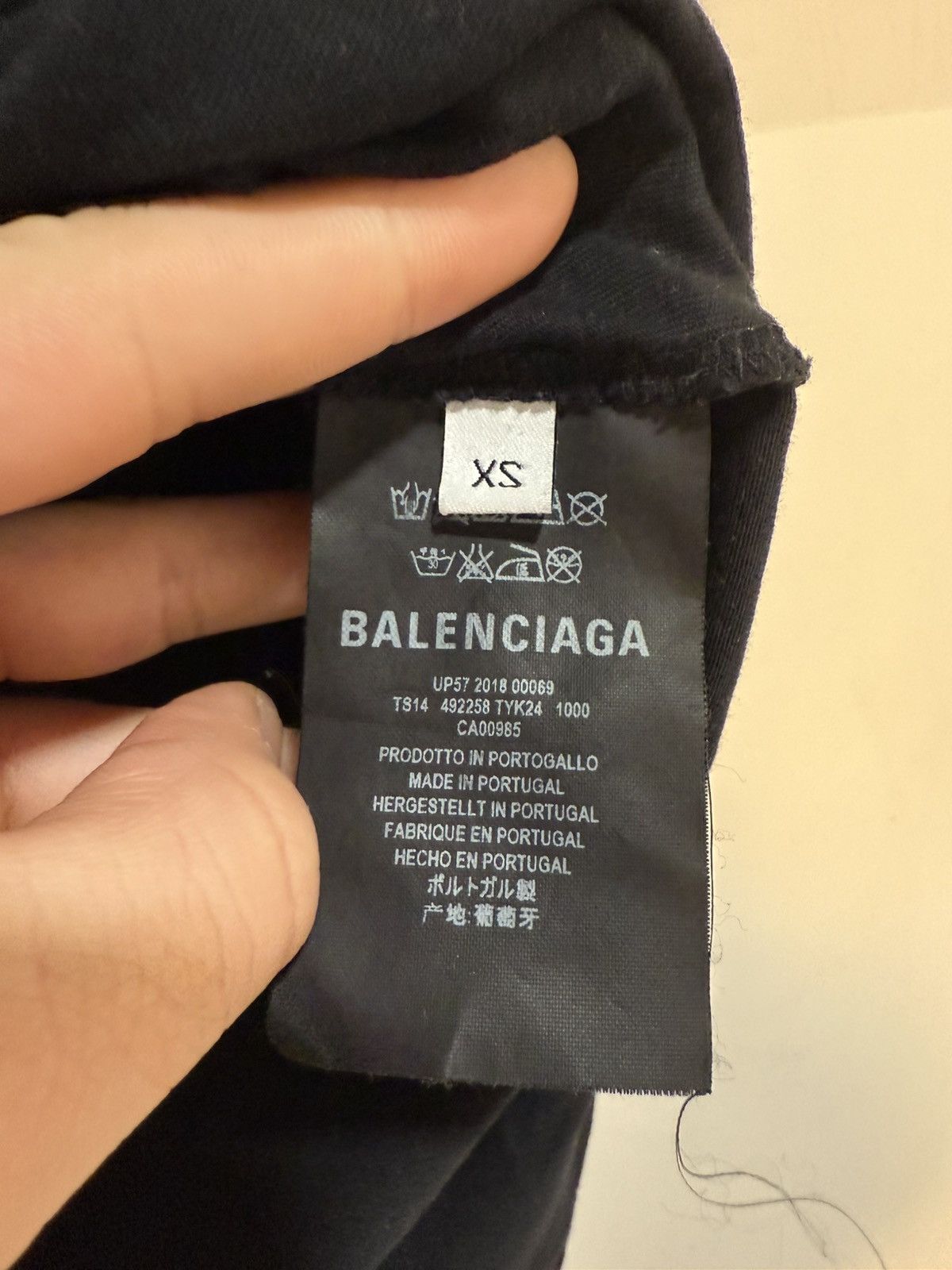 Balenciaga Balenciaga Black Oversized Logo Printed Cotton T-shirt Size US XS / EU 42 / 0 - 5 Thumbnail