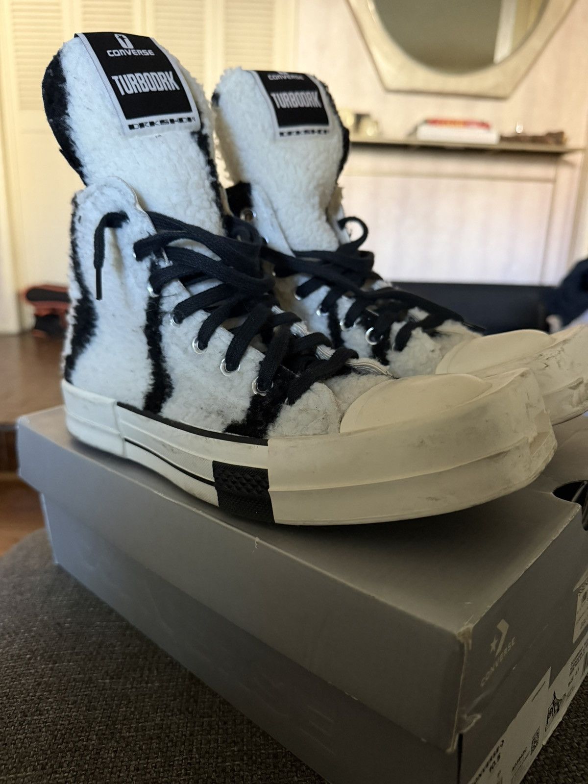 Converse × Rick Owens Drkshdw Rick owns x Converse Turbodrk sneakers Size US 8.5 / EU 41-42 - 3 Thumbnail