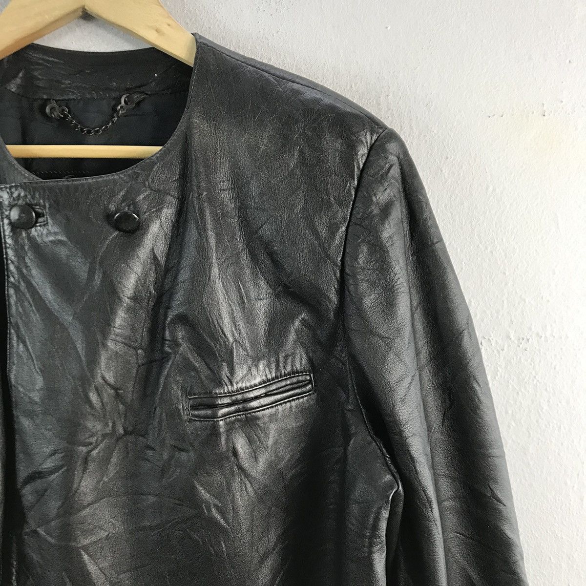 f*0様 HARAJUKU MOTHER LEATHER TRENCH COAT Vintage Harajuku Mother Leather Trench Coat Jacket