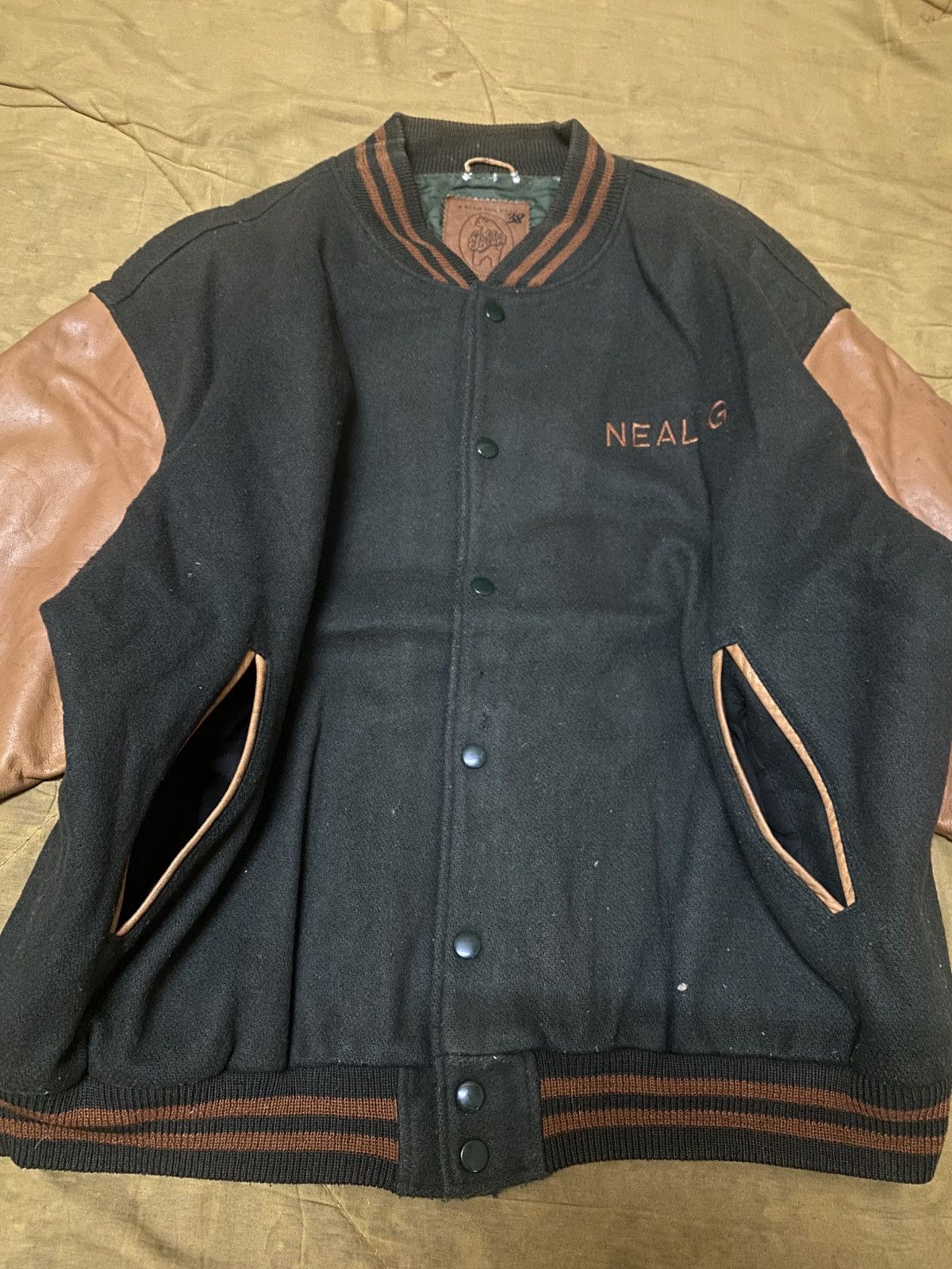 Golden Bear Vintage 80s Bear USA Sleeve Leather Varsity Jacket Size US XL / EU 56 / 4 - 4 Thumbnail