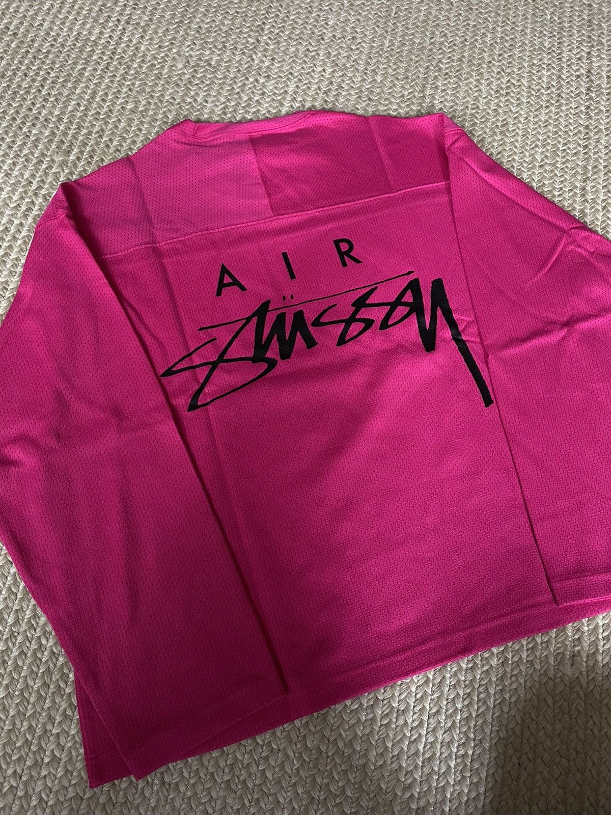image of Nike Dri Fit Pink Fireberry Mesh Jersey, Men's (Size Medium)