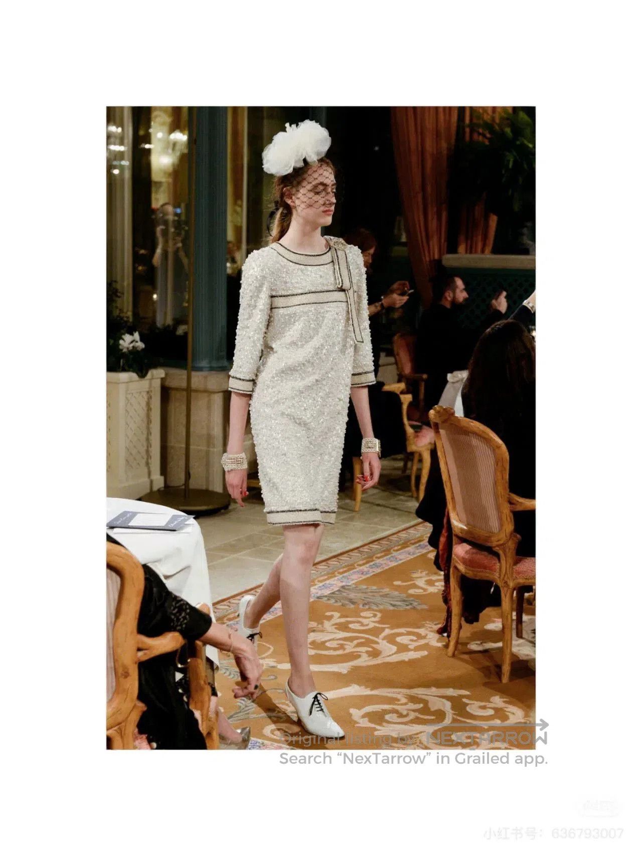 Chanel beige bow tie woven dress. Size US 36 / EU 52 - 9 Thumbnail