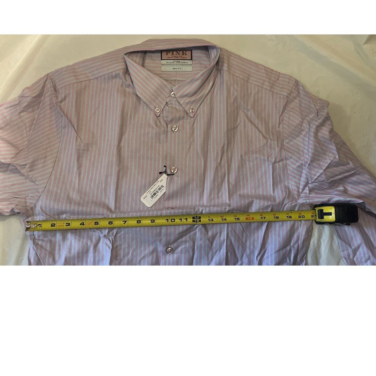 Thomas Pink Thomas Pink Slim Fit 17.5 / 44 cm Button Down Dress Shirt Size US S / EU 44-46 / 1 - 9 Thumbnail