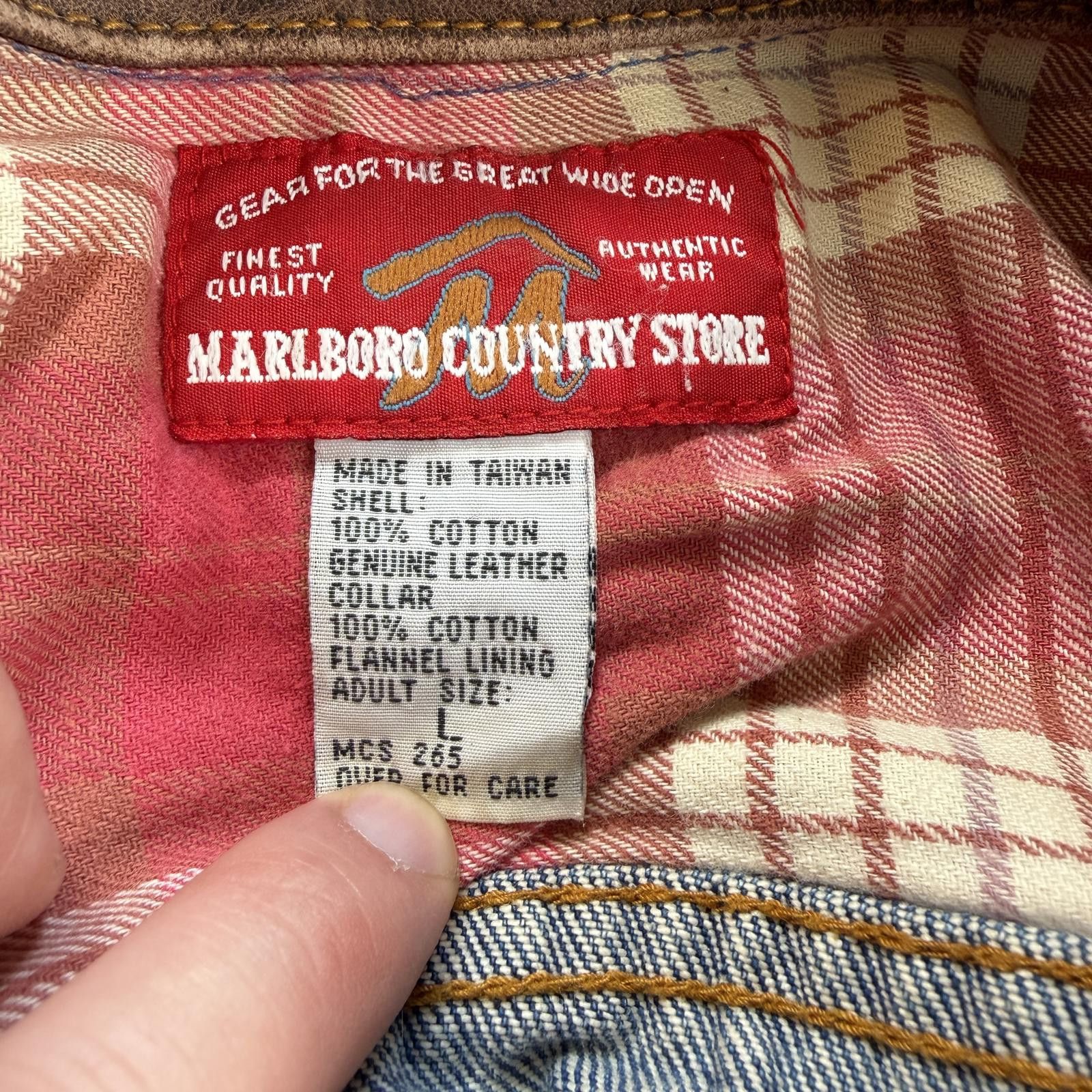 Marlboro Vintage 90s Marlboro Country Store Denim Jacket Large Size US L / EU 52-54 / 3 - 4 Thumbnail