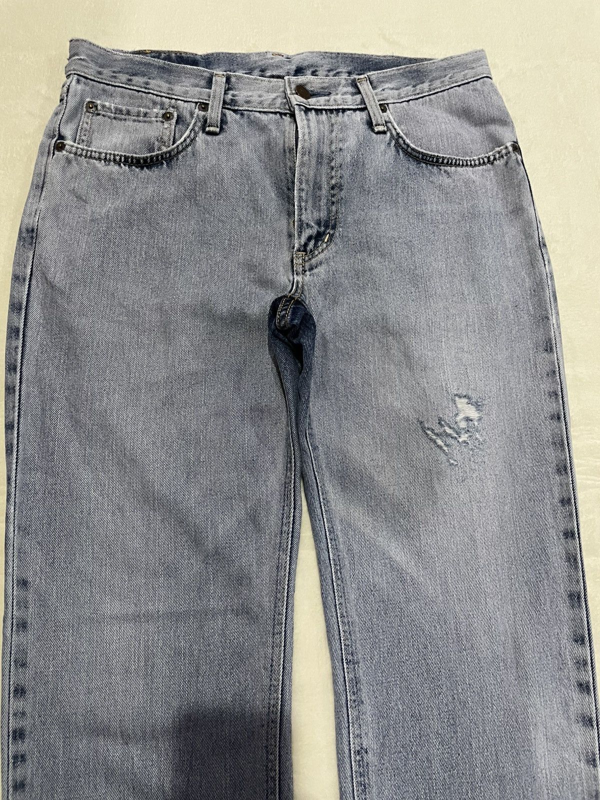 Edwin Vintage Edwin Sand Washed Distress Ripped Jeans Size US 32 / EU 48 - 2 Thumbnail