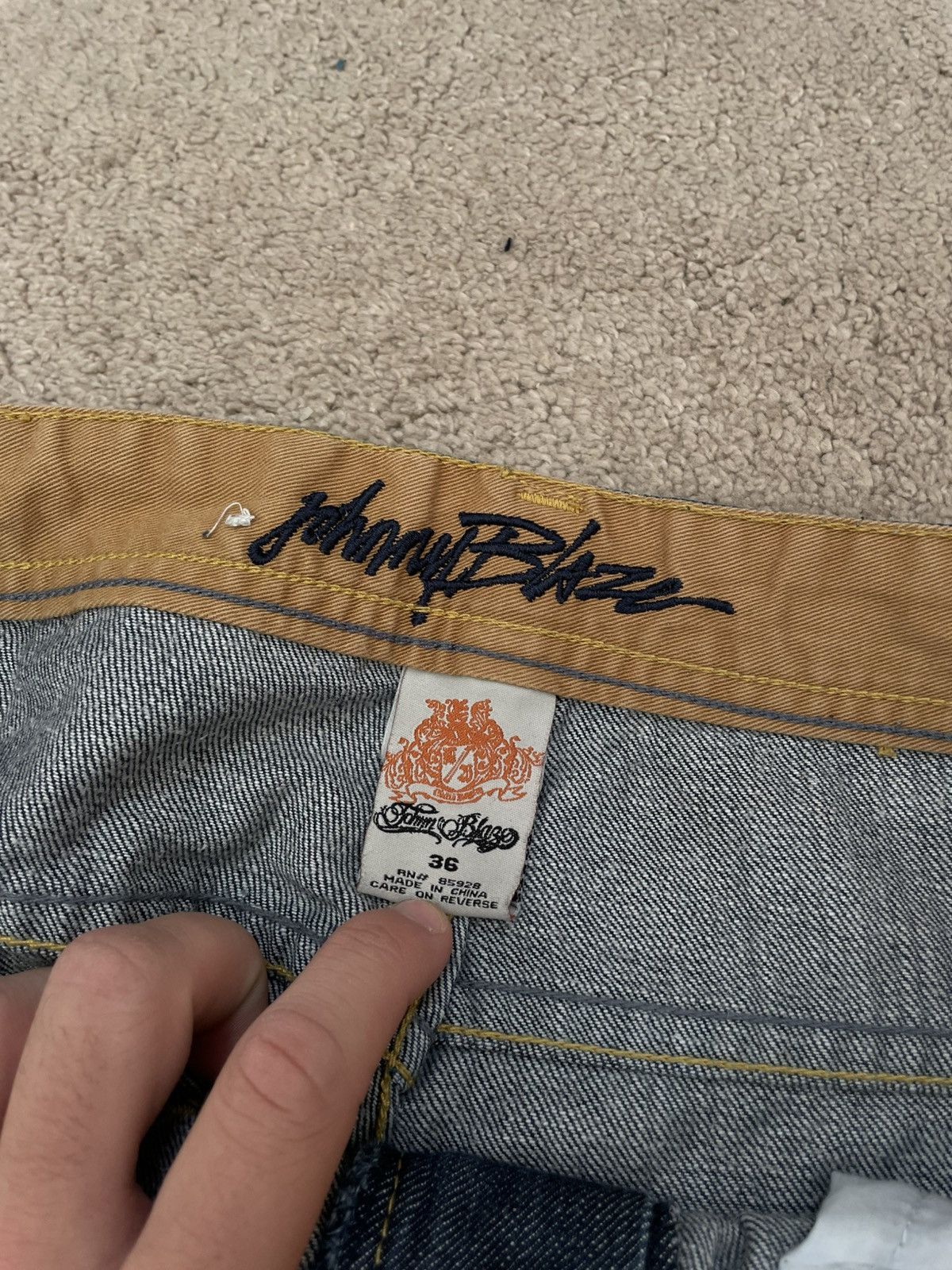 Designer × Vintage Vintage Y2K Jonny Blaze baggy fit denim pants Size US 36 / EU 52 - 7 Thumbnail