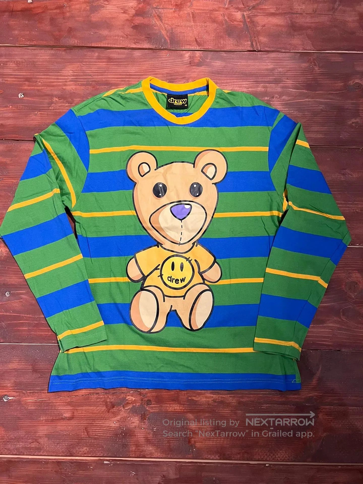 Drew House drew house striped bear long sleeve shirt. Size US M / EU 48-50 / 2 - 1 Thumbnail