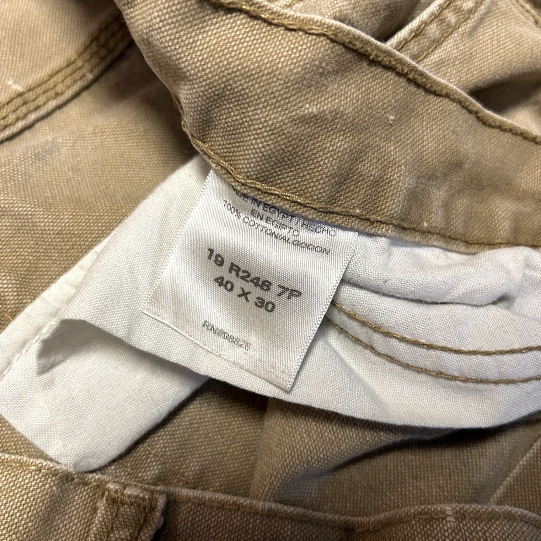 Vintage C.E. Schmidt Workwear Pants Duck Canvas Tan Carpenter Straight Leg 40x29 Mens Regular Size US 40 / EU 56 - 6 Thumbnail