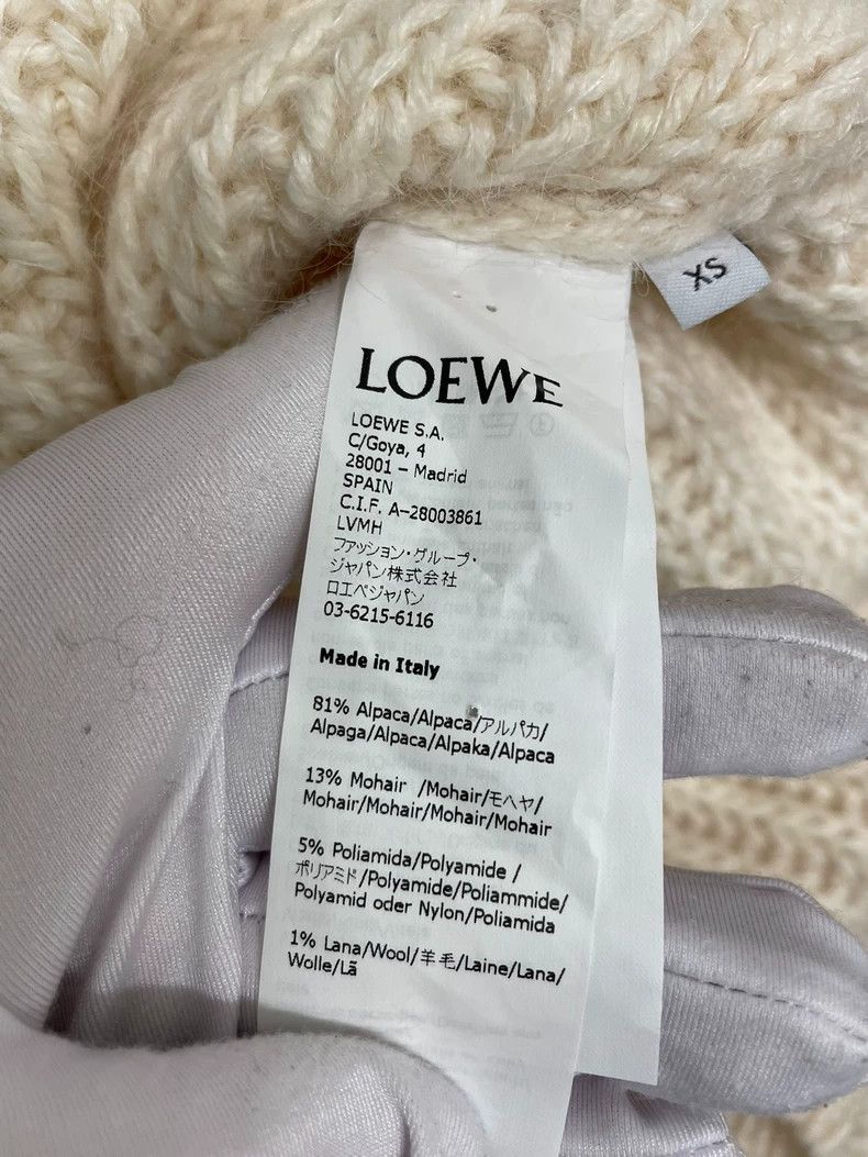 Loewe LOEWE Beige alpaca V-neck sweater dress XS Size XS / US 0-2 / IT 36-38 - 8 Thumbnail