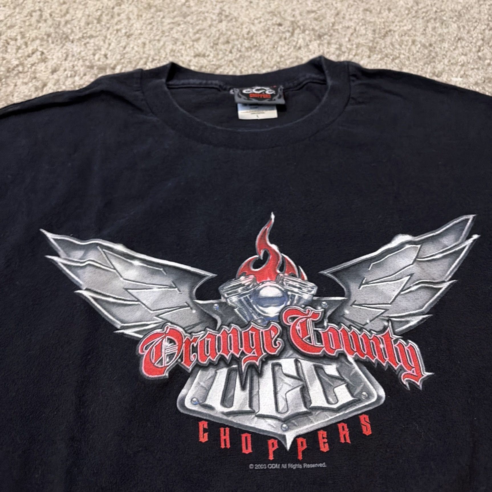 Vintage VINTAGE Orange County Choppers Biker Motorcycles Black T-Shirt Large Mens Size US L / EU 52-54 / 3 - 3 Thumbnail