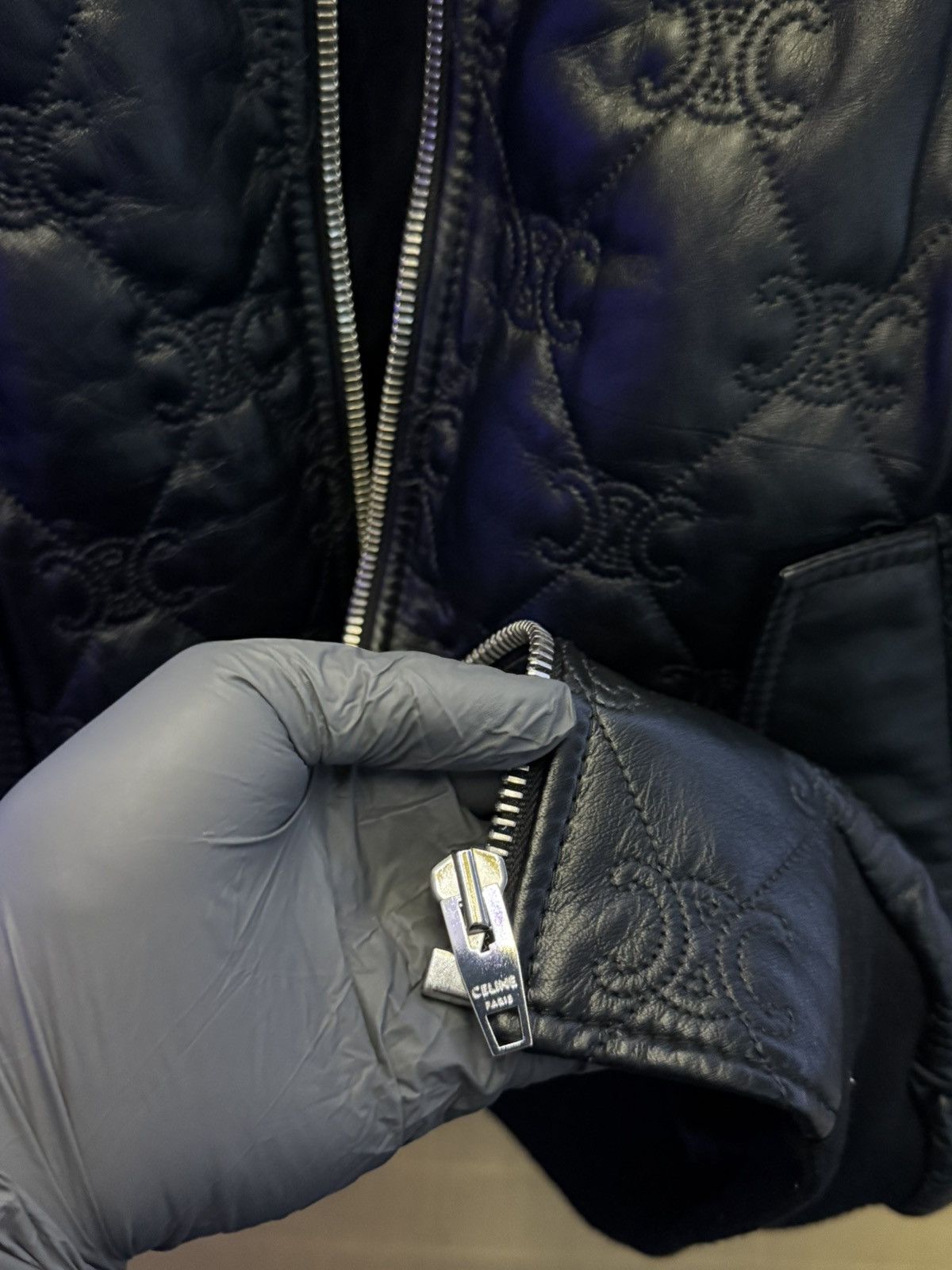 Celine CELINE TRIOMPHE BOMBER JACKET IN SOFT LAMBSKIN Size US S / EU 44-46 / 1 - 7 Thumbnail