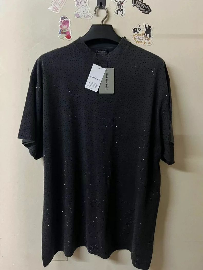 Balenciaga Balenciaga Rhinestone Print Short Sleeve Size US M / EU 48-50 / 2 - 1 Thumbnail