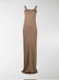 Lemaire Lemaire Square Neck Maxi Dress in tobacco brown S Size S / US 4 / IT 40 - 1 Thumbnail