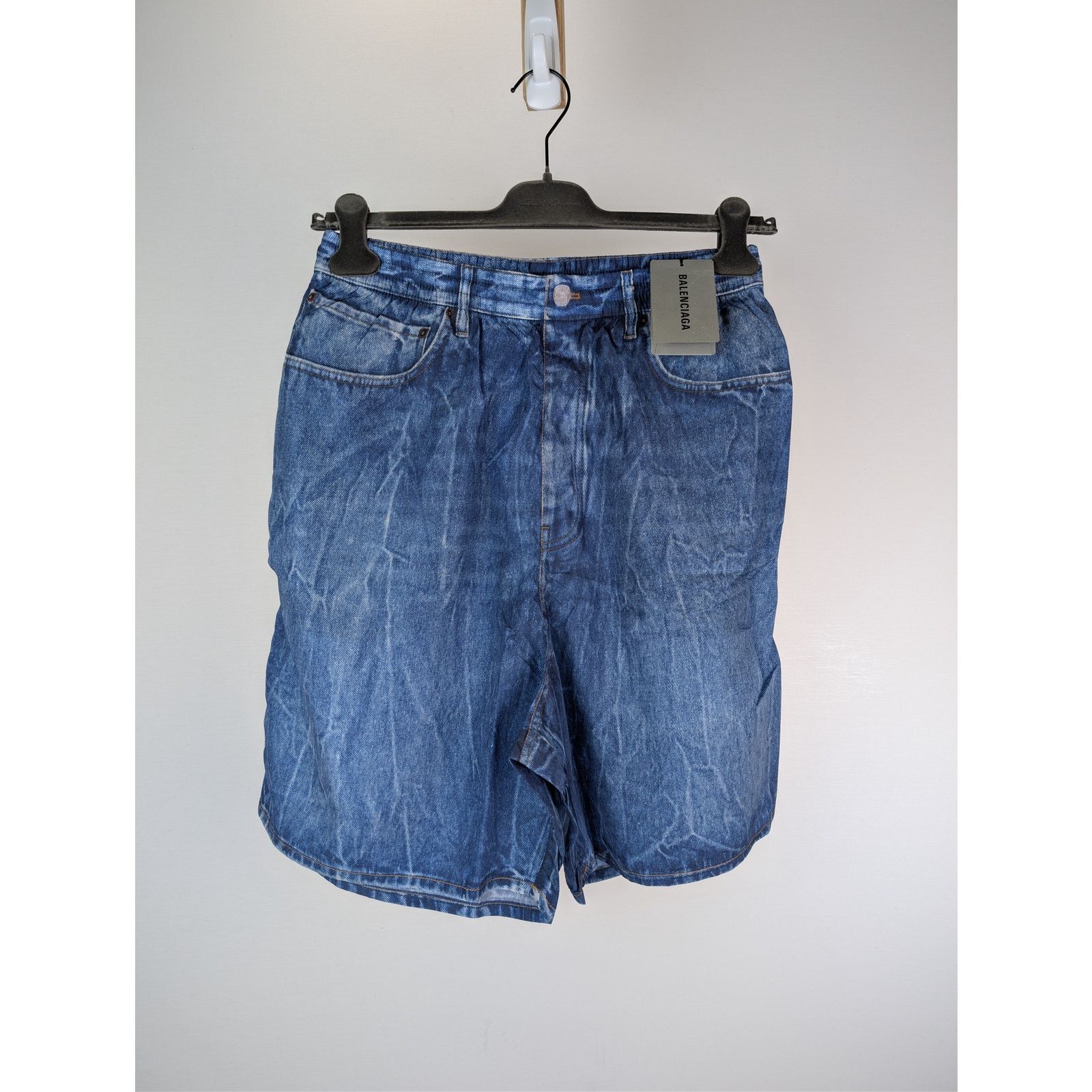 Balenciaga o1rshd1 Trompe L'oeil Swim short in blue Size US 30 / EU 46 - 8 Thumbnail
