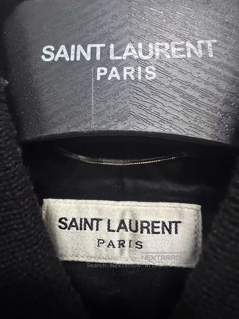 Saint Laurent Paris Saint Laurent Paris Navy Blue Wool Leather Patch Baseball Size US S / EU 44-46 / 1 - 4 Thumbnail