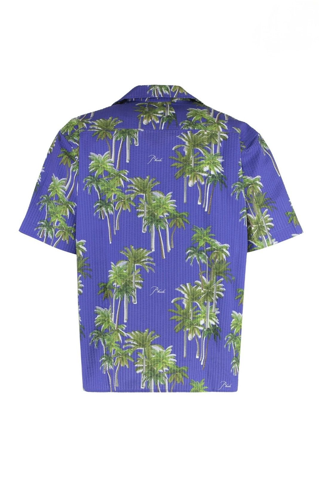 Rhude RHUDE SEARSUCKER HAWAIIAN BLUE/GREEN BUTTON-UP SHIRT Size L Size US L / EU 52-54 / 3 - 3 Thumbnail