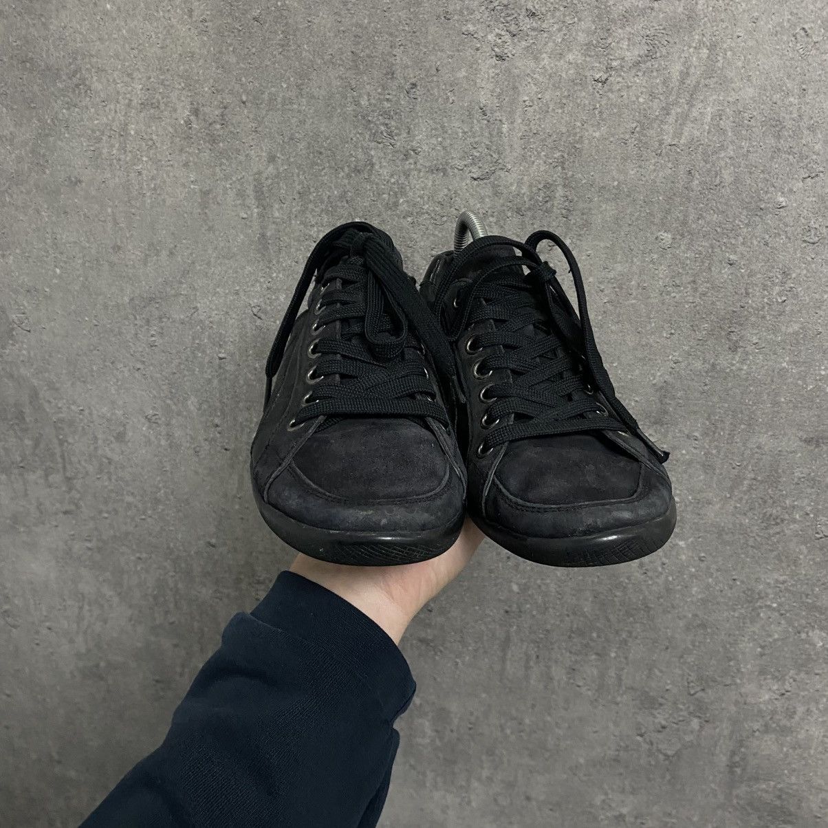 Prada Vintage Prada Shoes Trainers Slip On Sneakers Black Y2K Size US 5 / EU 37 - 4 Thumbnail