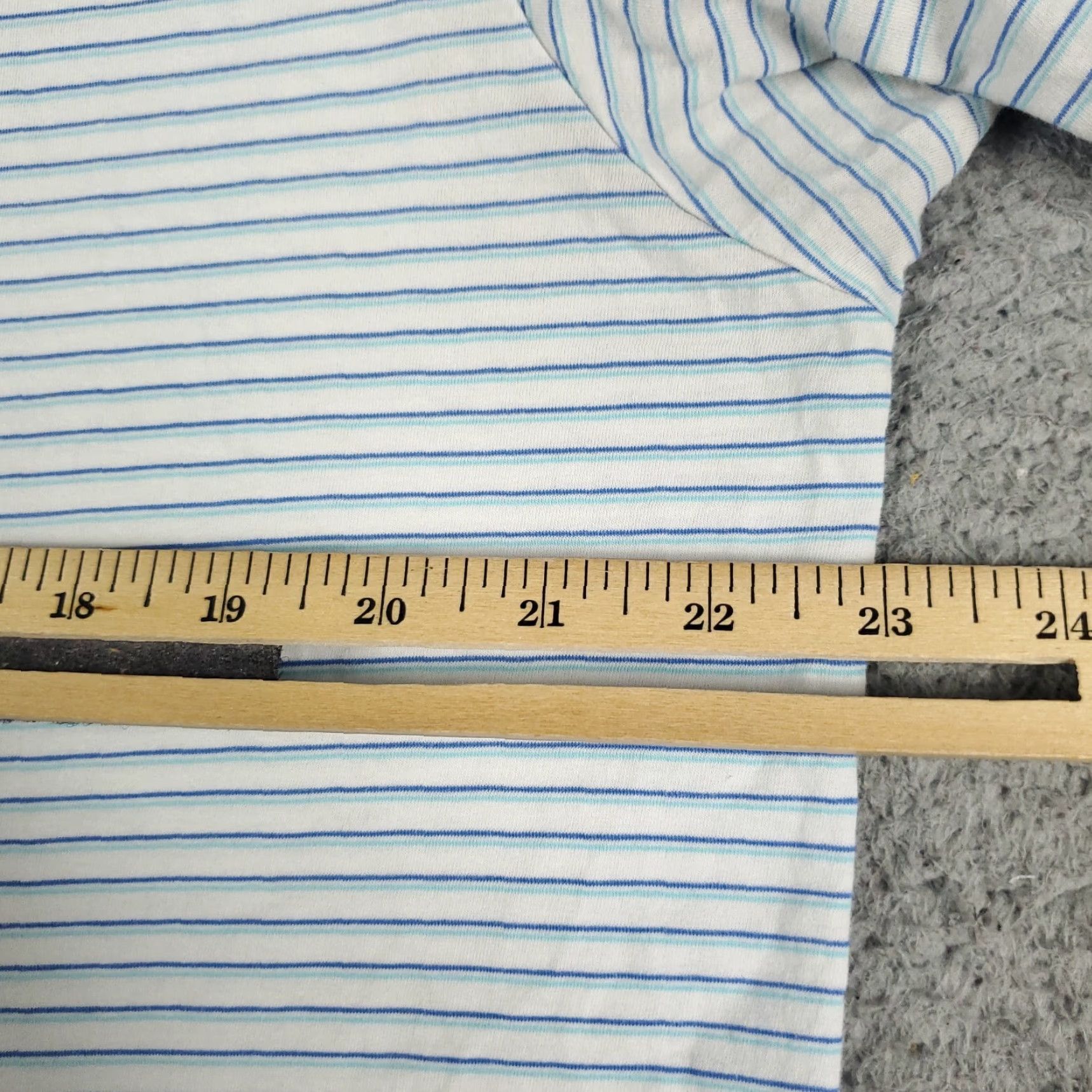 Peter Millar Peter Millar Polo Shirt Mens Large Blue Striped Short Sleeve Regular Size US L / EU 52-54 / 3 - 7 Thumbnail