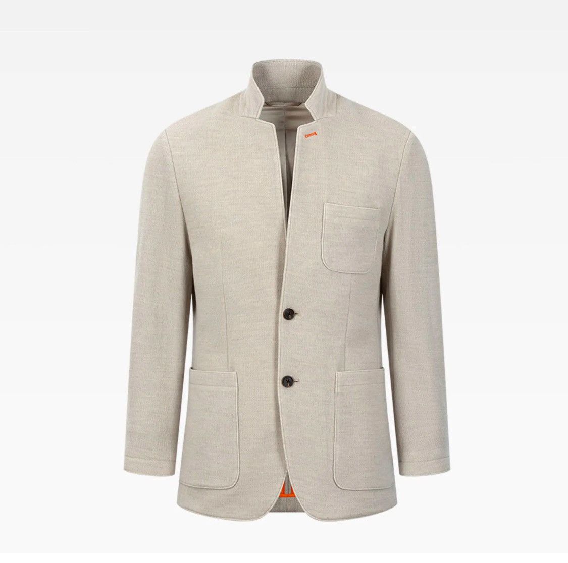 Shanghai Tang Shanghai Tang Ultra-Light Knit Two-Button Blazer White Size 38R - 1 Thumbnail