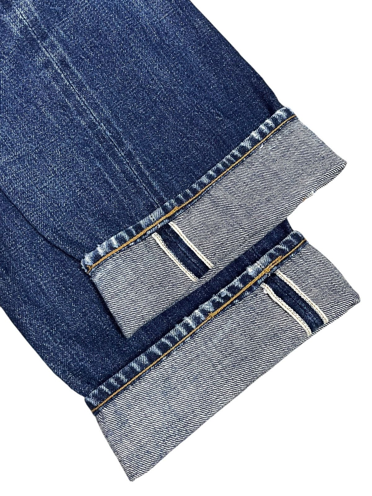 Denime Vintage Denime Japan Selvedge Button Fly Blue Wash Jeans Size US 27 - 11 Thumbnail