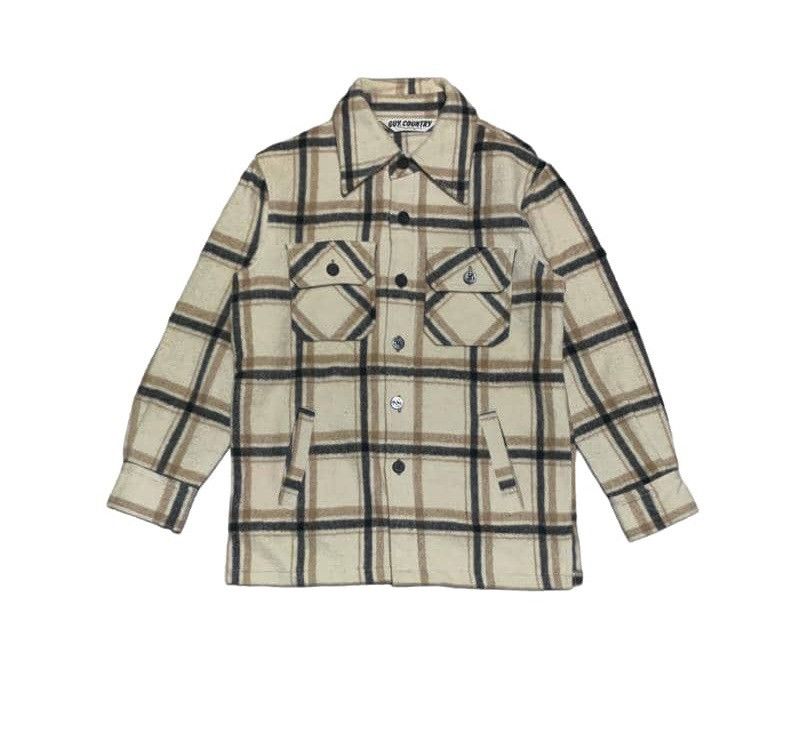 Japanese Brand Vintage Guy Country Plaid Wool Flannel Shirt Jacket Size US M / EU 48-50 / 2 - 1 Thumbnail