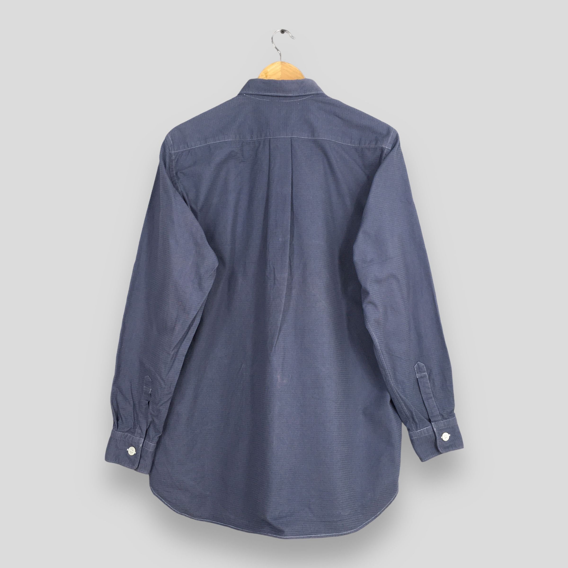 Comme des Garcons Vintage Comme Des Garcons Homme Gray Oxfords Shirt Size US M / EU 48-50 / 2 - 7 Thumbnail