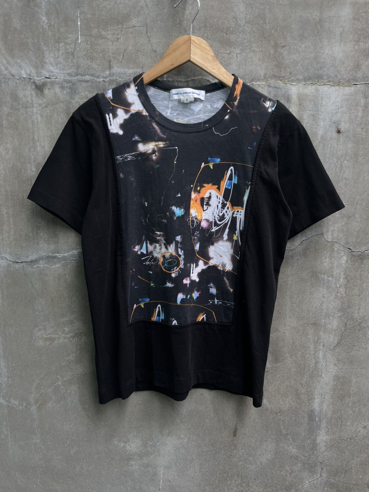 7/24までCOMME des GARCONS SHIRT futura Comme Des Garcons CDG x Futura Knitted T-Shirt In Black Size