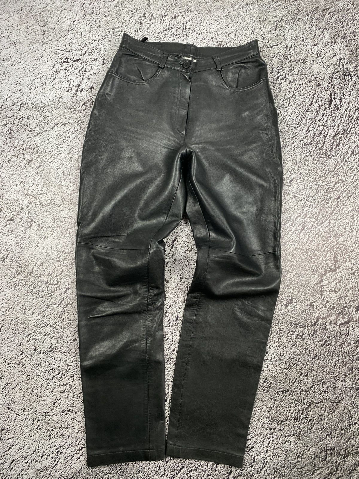 Leather Vintage Y2K opium bike leather unisex pants avantgarde Size US 30 / EU 46 - 2 Thumbnail