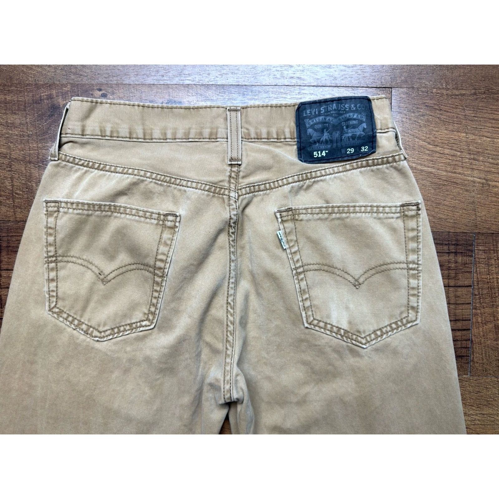 Levi's Levi's 514 Mens Slim Straight Fit Khakis Pants Cotton Chino Brown 29X30 Jeans Hat Size US 29 - 3 Thumbnail