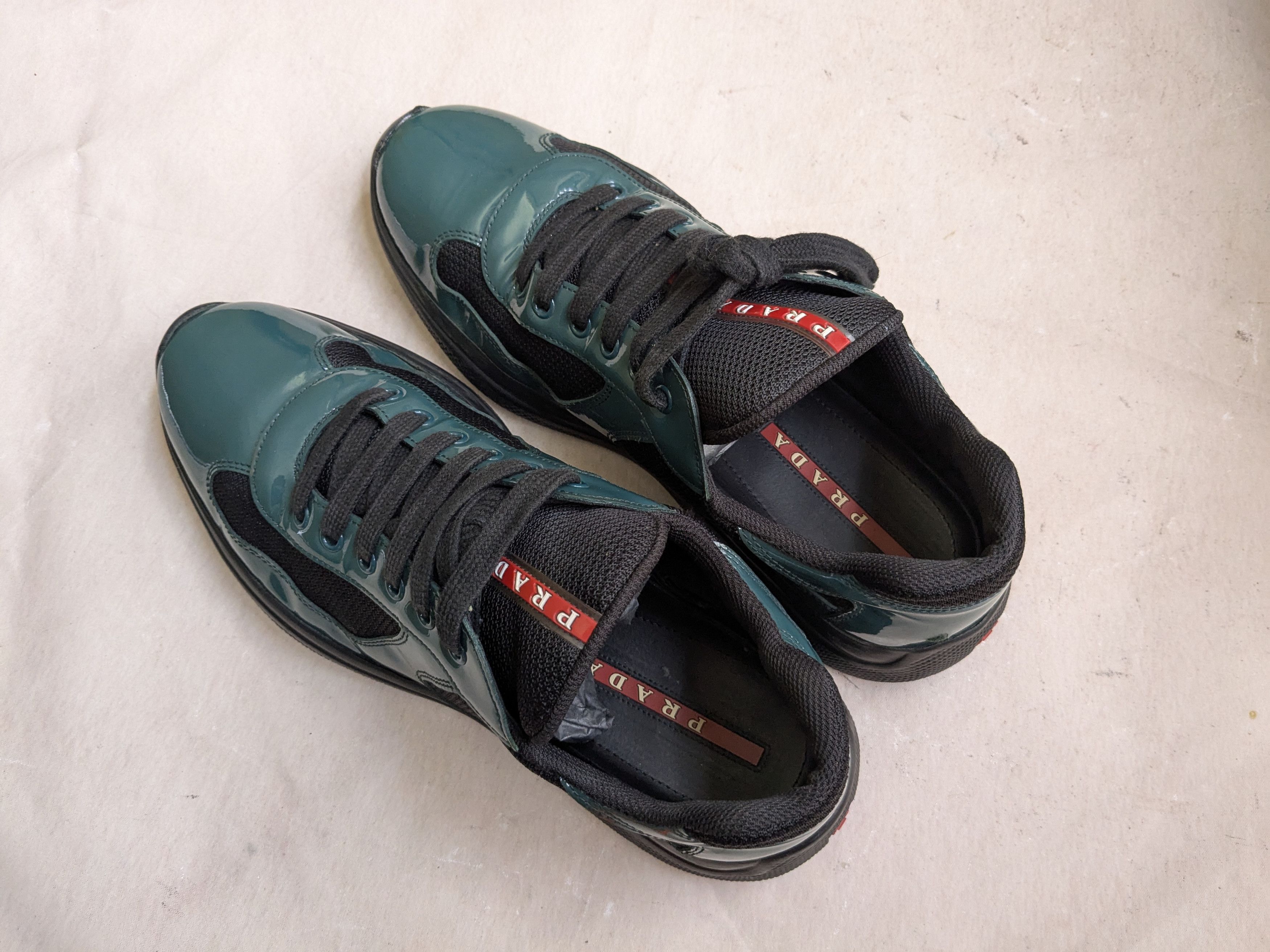 Prada Prada America's Cup Green Black Patent Leather 9 Size US 9 / EU 42 - 14 Thumbnail