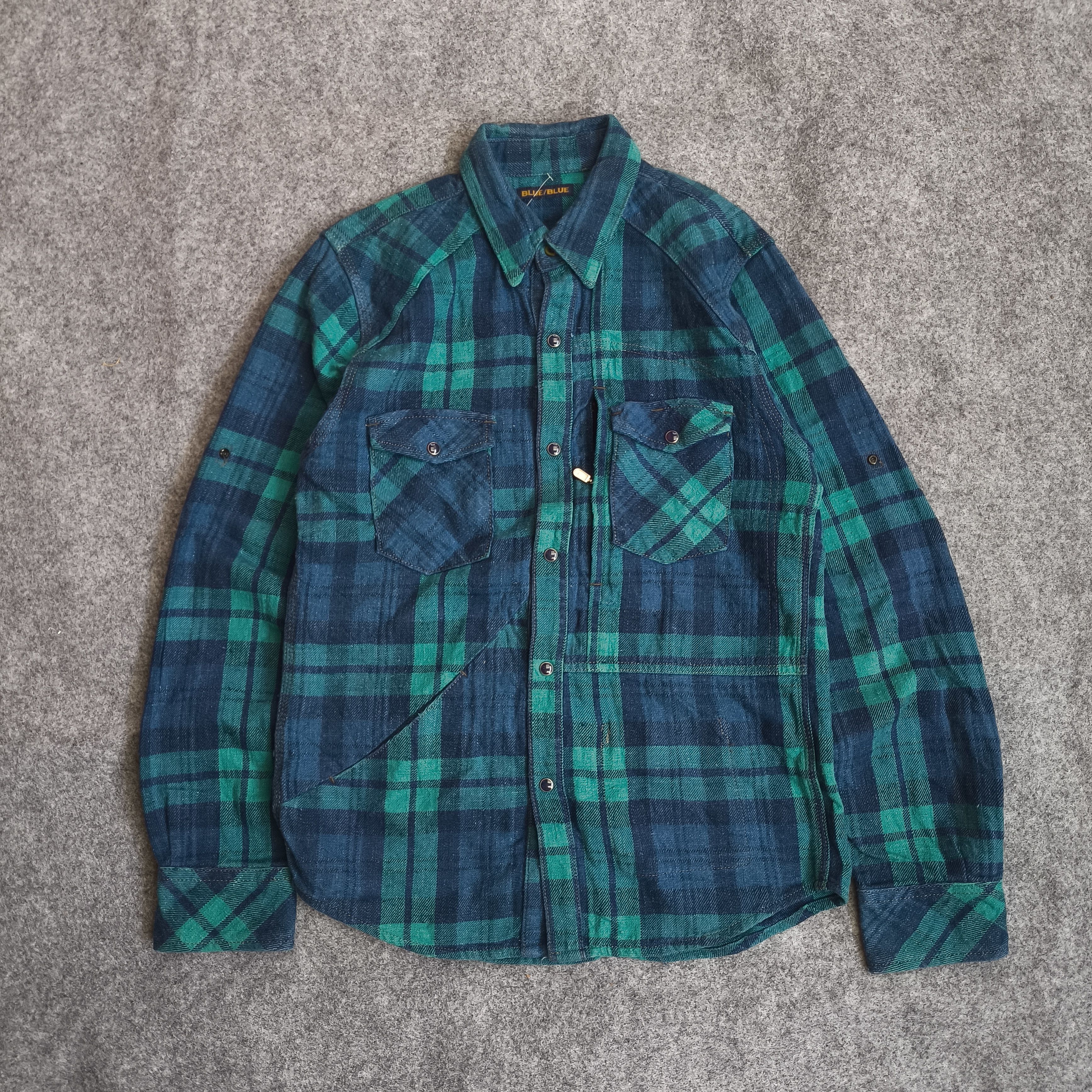 Engineered Garments Blue blue japan flanel shirt Size US M / EU 48-50 / 2 - 1 Thumbnail