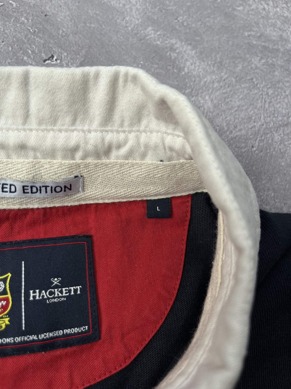 Hackett Hackett British Irish Lions SS Rugby Polo T-Shirt Limited Size US L / EU 52-54 / 3 - 5 Thumbnail