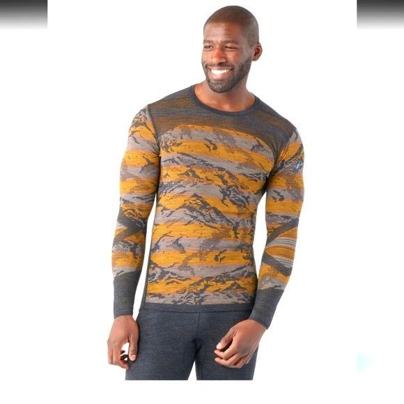Vintage Smartwool Intraknit Thermal CRW Honey Gold Mountain Long Slv Size US XL / EU 56 / 4 - 2 Thumbnail