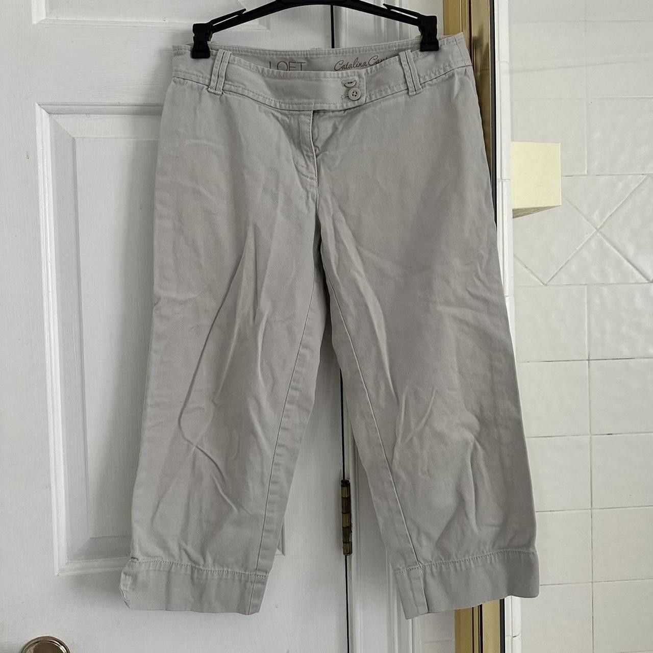 Designer LOFT Women's Grey and Cream Jeans Size 26" / US 2 / IT 38 - 1 Thumbnail
