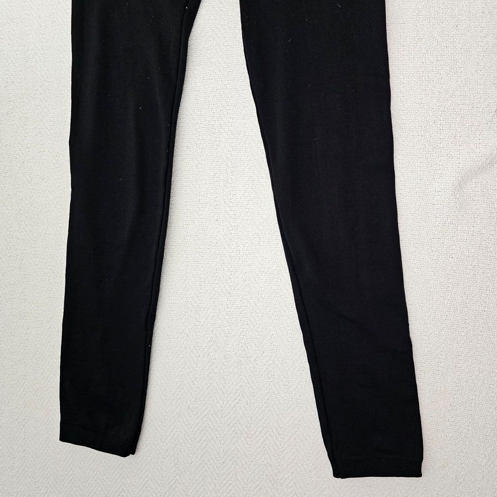 Vintage Maze Womens Pants L Black Knit Elastic Waist Pull On Slim Leg Regular Fit Modern Classic Size 36" / US 14 / IT 50 - 2 Thumbnail