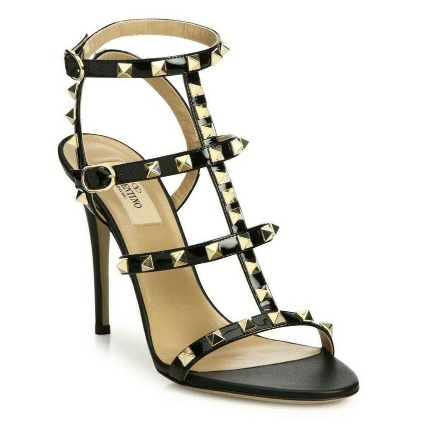 Valentino Rockstud 105 Stud Caged Ankle Strap Sandal Heel Pump 40 Size US 10 / IT 40 - 1 Thumbnail