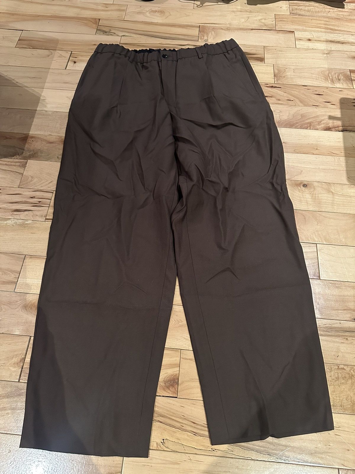 image of Supreme Ss22 Baggy Loose Fit Pleated Trouser Pants Brown 36, Men's