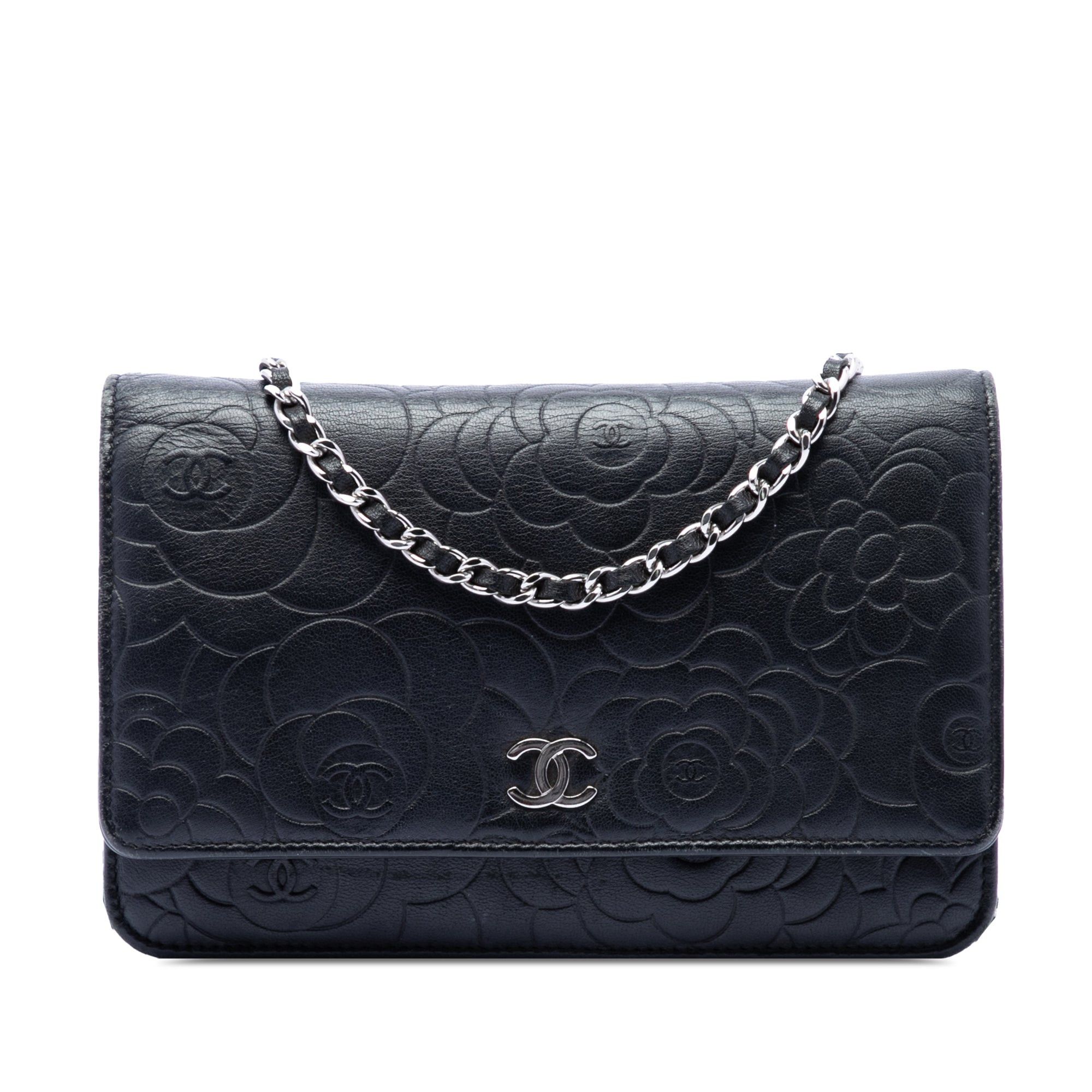Chanel CC Embossed Lambskin Camellia Wallet On Chain Size ONE SIZE - 1 Thumbnail