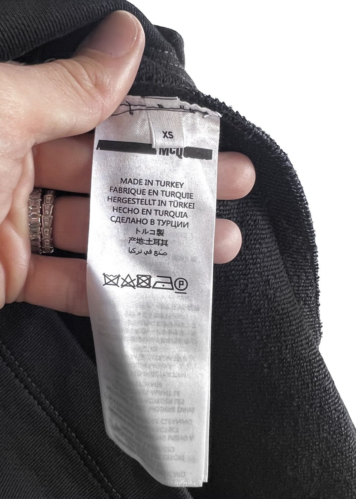 MCQ McQ Crystal Embellished Black Hoodie Size XS / US 0-2 / IT 36-38 - 6 Thumbnail