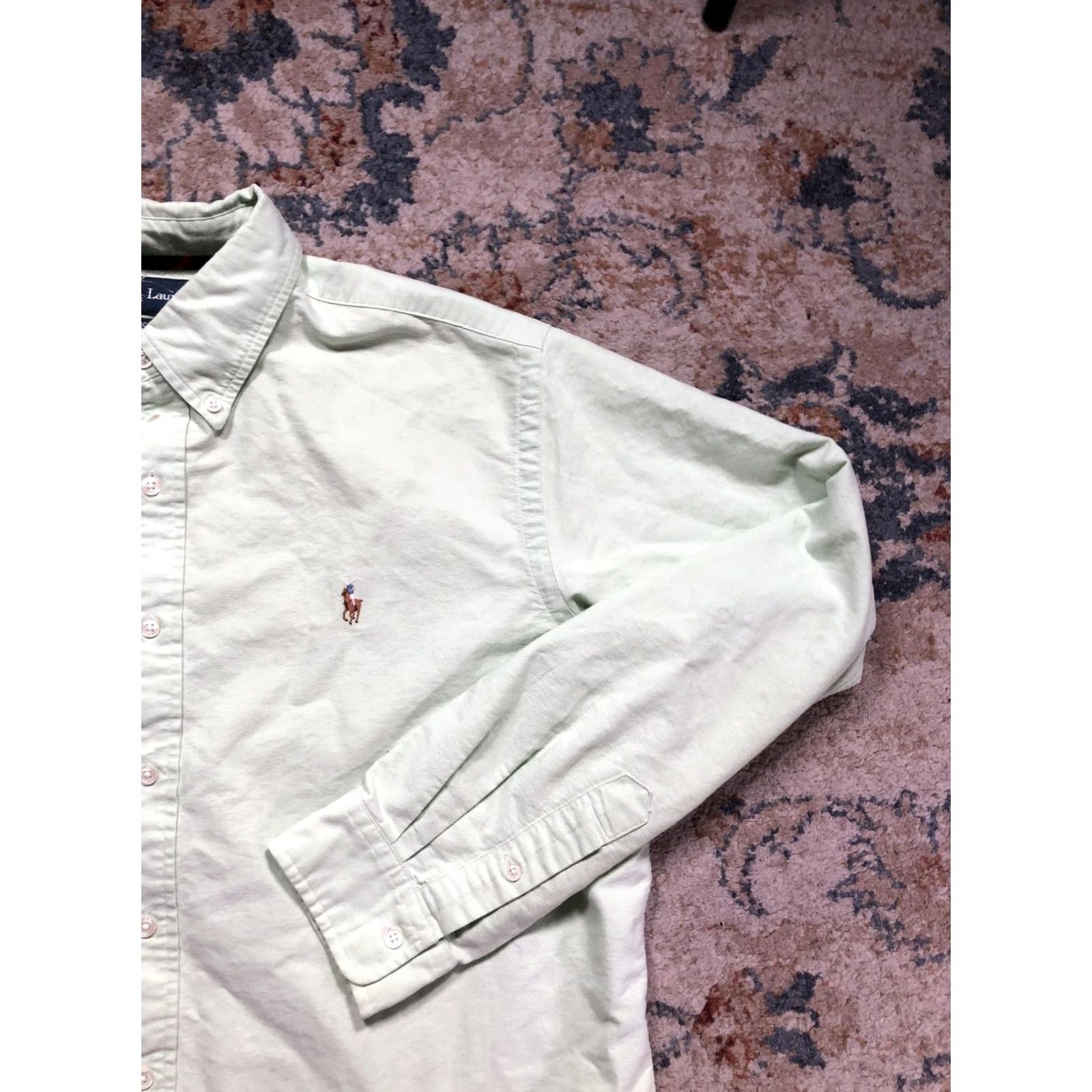 Ralph Lauren Ralph Lauren Shirt Mens XL Green Solid Classic Fit Button Down Pony Logo Casual Size US XL / EU 56 / 4 - 4 Thumbnail