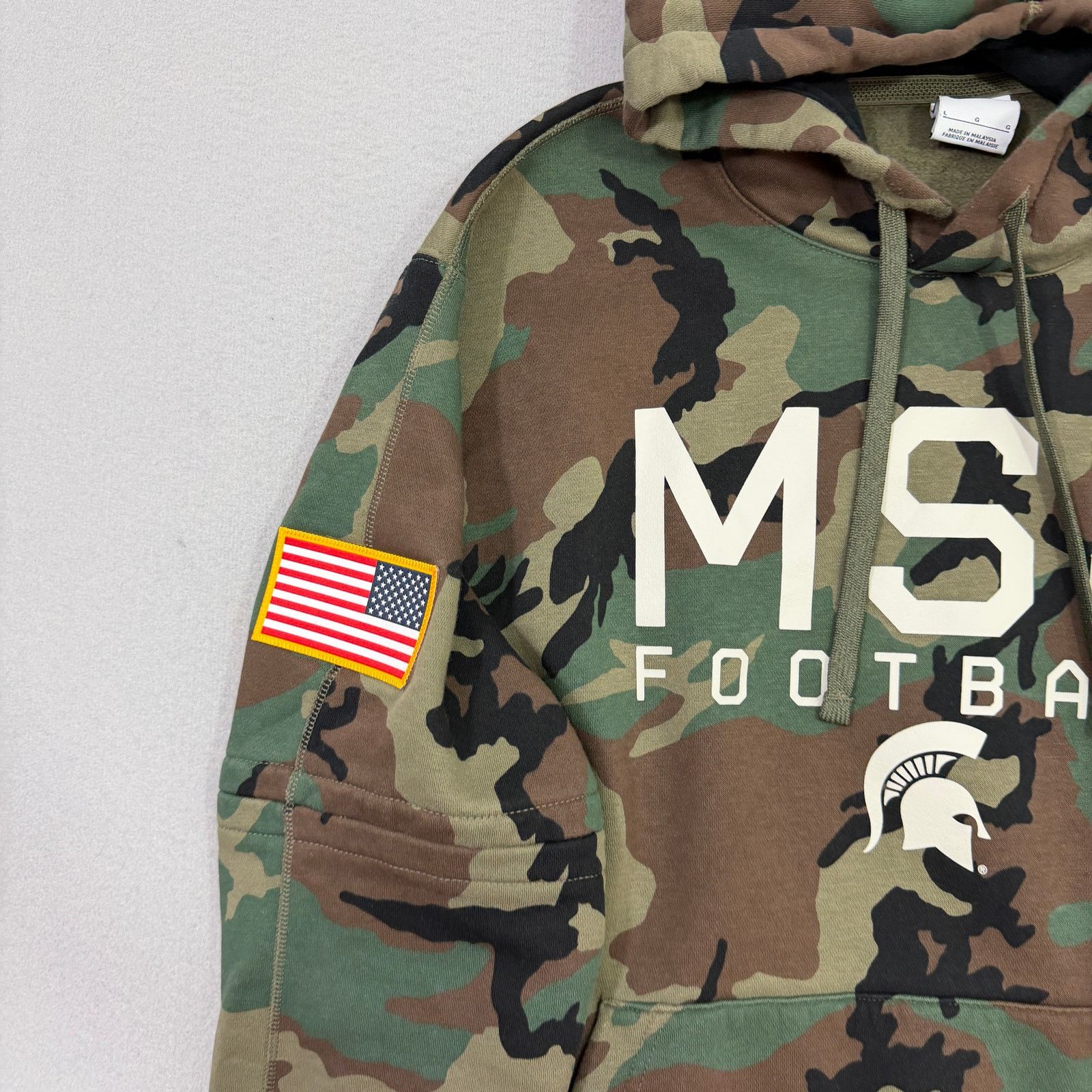 Nike Nike Michigan State Spartans Military Appreciation Hoodie Size US L / EU 52-54 / 3 - 3 Thumbnail