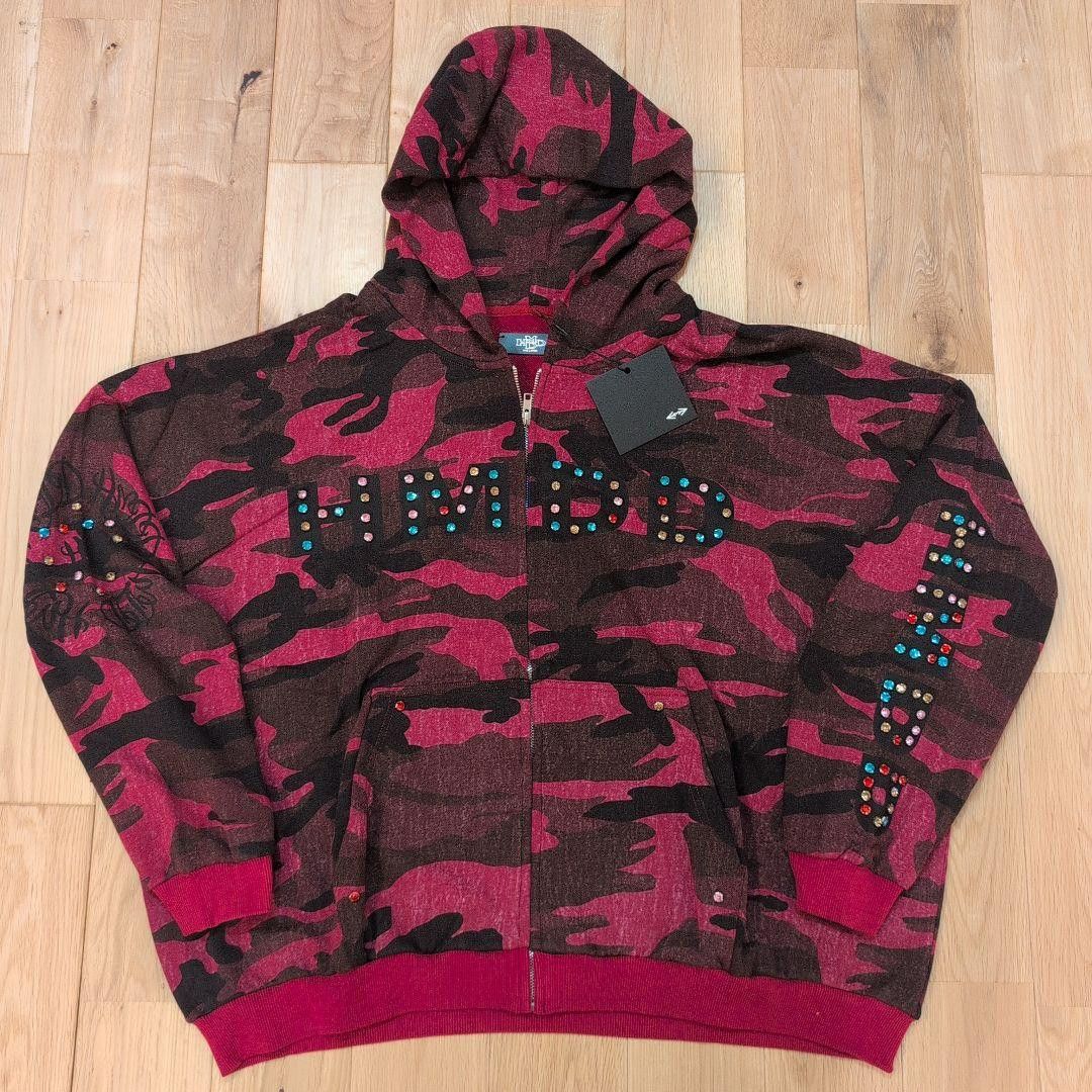 HMDD HMDD “Chimstone” Red Camo Zip-Up Hoodie – L (BNWT / Rare) Size US L / EU 52-54 / 3 - 14 Thumbnail